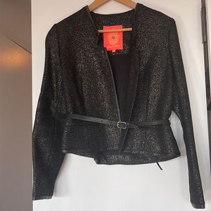 Manoush leather trim jacket